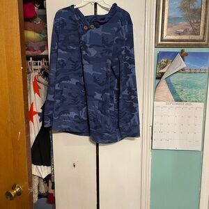 Amazon Navy Camouflage Women's Sweatshirt